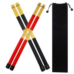 Drum sticks - wooden rods - with storage bag - jazz effect - 2 pairsDrums