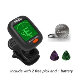 AROMA - guitar / ukulele tuner - electronic - clip-on - 360 degree rotatable - with 5 tuning models