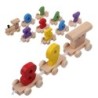 Mini wooden train with numbers - building blocks - educational toy