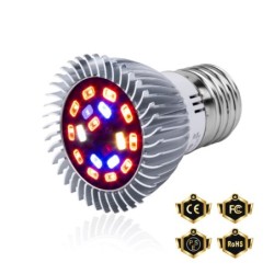 Lampe de culture LED - ampoule - hydroponique - spectre complet - E27 / E14 - 18W / 28W