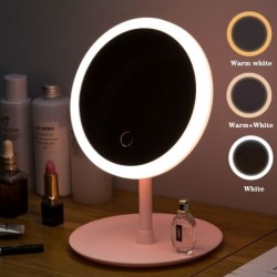 Makeup mirror - LED light - adjustable - touch control - dimmer - USB