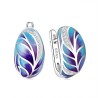 earrings for women925 sterling silver colorful enamel with cubic zirconia flower earrings luxury jewelry enamel