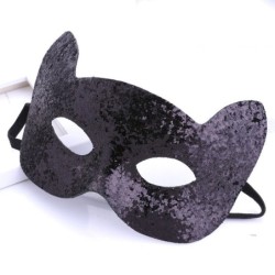 Glitter kitten - eye mask - for Halloween / masquerades