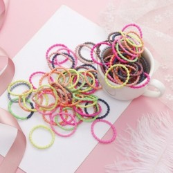 Elastic hair bands - colorful nylon - 50 piecesHair clips