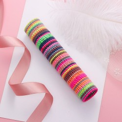 Elastic hair bands - colorful nylon - 50 piecesHair clips