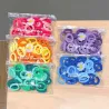Colorful nylon hair elastics - 50 piecesHair clips