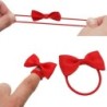 Hair elastics - with ribbon bow - 50 piecesHair clips