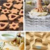 Cookie cutter mold - star / heart / flower - stainless steel - 12 pieces
