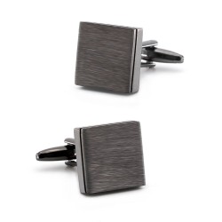 Elegant square cufflinks - wire drawing designCufflinks