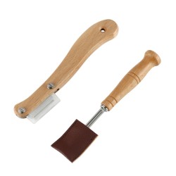 Bread / dough cutter - razor - curved knife - with blades / protective cover