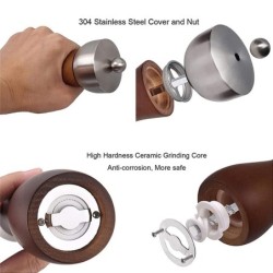 Wooden pepper / salt grinder - adjustable coarsenessMills - Grinders