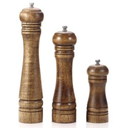 Wooden salt / pepper / herbs grinder - adjustable coarseness - ceramic rotor