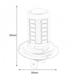 H7 LED - car light bulbs - bright white - 5630 SMD - 2 piecesH7