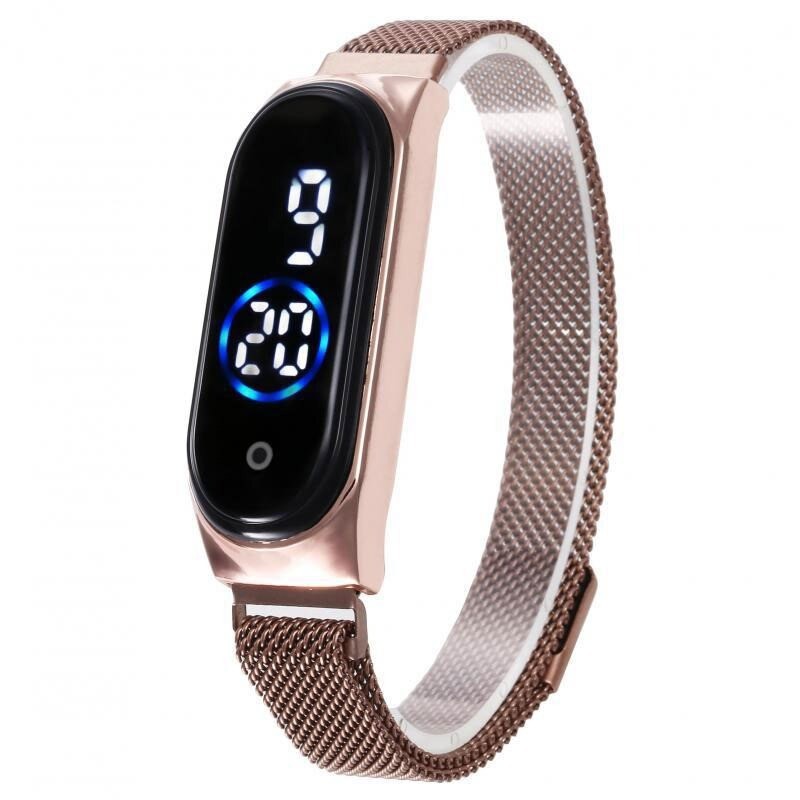 Montre femme élégante - écran tactile - numérique - LED - avec boucle magnétique