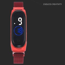 Montre femme élégante - écran tactile - numérique - LED - avec boucle magnétique