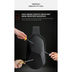 Fenruien - shoulder / crossbody bag - with USB charging port - waterproof
