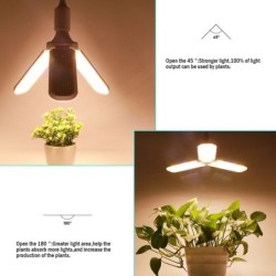 LED plant grow light - fito-lamp - full spectrum - tube - foldable - 4 pieces
