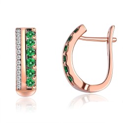 Copper rose gold plated earring for women - gift