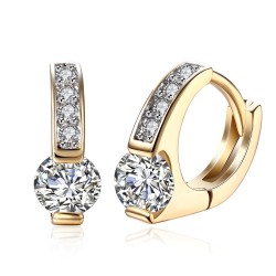 Round cubic zirconia earrings -  Gift - beautiful quality