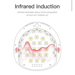 Professional nail dryer - UV lamp - 78W - 39 LED - LCD display - aurora designNail dryers