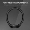 Portable bike lock - anti-theft - 4 digit code combination