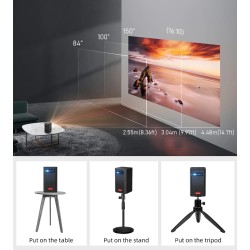 BYINTEK P20 M - Pico Smart - mini proiettore portatile - TV senza schermo - Android - Wifi - LED - DLP - 4K - 1080P