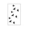 Tatouage temporaire - autocollants - amovibles - imperméables - oiseaux noirs volants