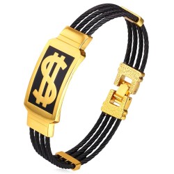 US Dollar pattern bracelet - 316L stainless steelBracelets