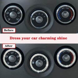 Couvercle du bouton de l'interrupteur de démarrage / arrêt du moteur de voiture - avec cristaux
