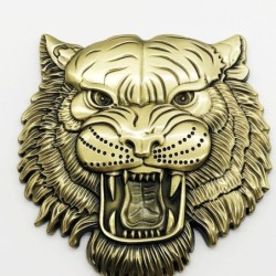 Adesivo per auto / moto - emblema in metallo - testa di tigre 3D