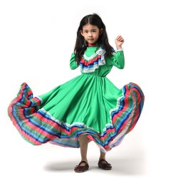 Principessa di danza tradizionale messicana - costume - vestito per ragazze - feste / Halloween / festa di compleanno