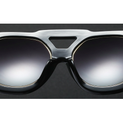 Fashionable sunglasses - oversized frame - decorative metal arrow - unisexSunglasses