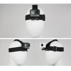 Adjustable elastic head belt - camera mount holder - for GoProMounts