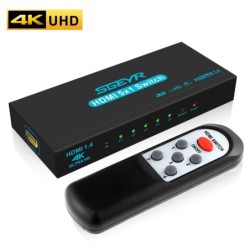 Switch HDMI - 5 ingressi / 1 uscita - con telecomando IR - 1.4 HDCP