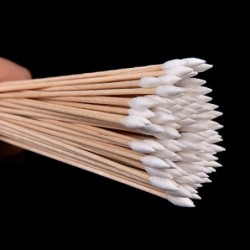 Gun cleaning cotton swabs - tapered wooden sticks - 100 piecesSport & Outdoor