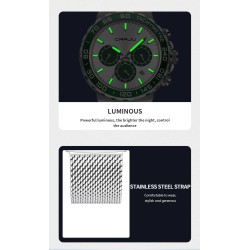 CRRJU - montre à quartz à la mode - étanche - acier inoxydable