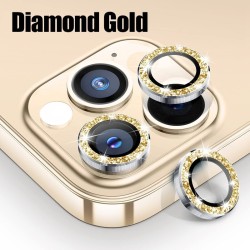 Proteggi obiettivo per fotocamera Diamond - anello in metallo glitterato - per iPhone