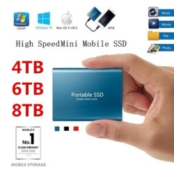 Stockage sur disque dur mobile - SSD - type-C - USB 3.1 - alliage d'aluminium - 500 Go / 1 To / 2 To / 4 To / 6 To / 8 To