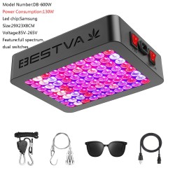 Lampe de culture de plantes - panneau lumineux LED - spectre complet - hydroponique