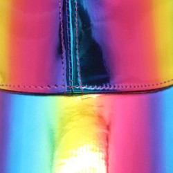 Berretto da baseball arcobaleno - pelle verniciata - stile hip-hop