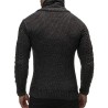 Warm knitted pullover - cardigan with turtleneck / pockets / buttonsHoodies & Sweatshirt