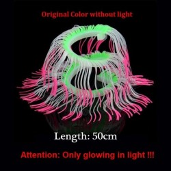 Corallo / anemone in silicone flessibile - che si illumina al buio - decorazione dell'acquario