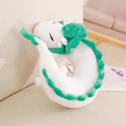 White / green dragon shaped pillow - plush toyCuddly toys