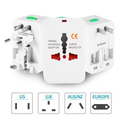 Universal travel plug adapter - UK/US/AU/EUPlugs