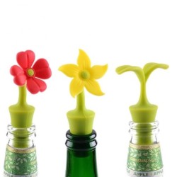 Tappo per bottiglia di vino - silicone - a forma di fiori