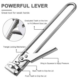 Multipurpose can / bottle / jar lid opener - adjustable - stainless steelBar supply