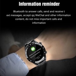 LIGE - montre intelligente de luxe - écran tactile plein cercle - Bluetooth - tension artérielle - étanche