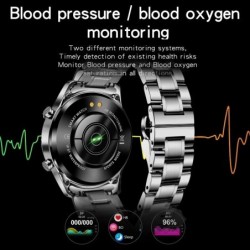LIGE - montre intelligente de luxe - écran tactile plein cercle - Bluetooth - tension artérielle - étanche