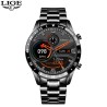 LIGE - montre intelligente de luxe - écran tactile plein cercle - Bluetooth - tension artérielle - étanche