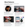 LIGE - lussuoso Smart Watch - touch screen a cerchio intero - Bluetooth - pressione sanguigna - impermeabile